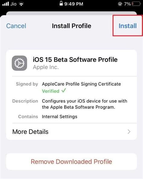 ios 15 beta profile download|A Step.